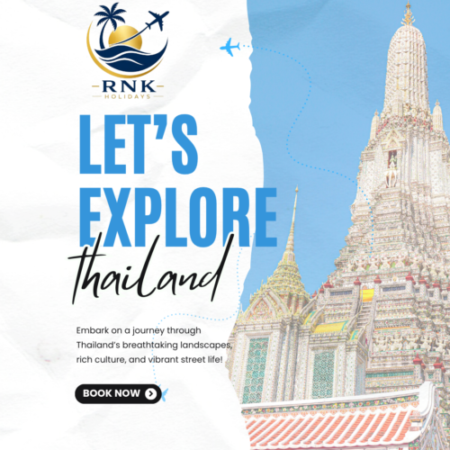 3. THAILAND TRIO GETAWAY 6 Nights / 7 Days Bangkok + Pattaya + Phuket 💰 Starting From: ₹59,999/- Per Person Day 1 – Mumbai → Bangkok → Pattaya Arrival, airport pickup and transfer to Pattaya. Hotel check-in and leisure. Overnight: Pattaya Day 2 – Pattaya Breakfast. Coral Island Tour Speedboat ride Beach leisure Optional water activities Evening free. Overnight: Pattaya Day 3 – Pattaya Breakfast. Pattaya sightseeing: Pattaya Viewpoint Nong Nooch Tropical Garden / alternative attraction Local shopping Optional Alcazar Cabaret Show. Overnight: Pattaya Day 4 – Pattaya → Bangkok Breakfast and check-out. Transfer to Bangkok. Bangkok city sightseeing Wat Traimit / Golden Buddha Shopping Overnight: Bangkok Day 5 – Bangkok → Phuket Breakfast. Domestic flight to Phuket. Airport pickup Hotel check-in Patong Beach Evening leisure Overnight: Phuket Day 6 – Phuket Breakfast. Phi Phi Island Tour Phi Phi Island Maya Bay area, subject to local access/conditions Snorkelling opportunity Beach leisure Overnight: Phuket Day 7 – Phuket → Mumbai Breakfast, check-out and airport transfer. Fly back to Mumbai. Includes ✓ Bangkok–Phuket domestic flight ✓ 2N Pattaya + 2N Bangkok + 2N Phuket ✓ 3★ accommodation ✓ Daily breakfast ✓ Airport transfers ✓ Coral Island Tour ✓ Phi Phi Island Tour ✓ Bangkok sightseeing ✓ Pattaya sightseeing ✓ Visa/entry assistance ✓ Tour assistance