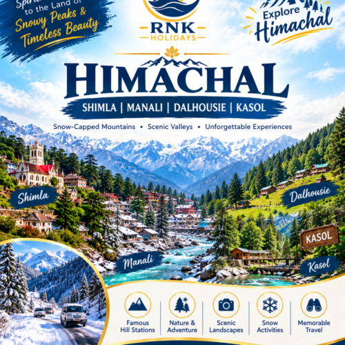 HIMACHAL PRADESH TOUR PACKAGESShimla • Manali • Dharamshala • Spiti Valley • KasauliValidity: 01st August 2026 to 31st March 2027Starting Hub: Ex–Chandigarh📍 PACKAGE UV–01: Classic Shimla & Manali (5N / 6D)Route: 2 Nights Shimla + 3 Nights ManaliPickup & Drop: Chandigarh🗺️ Day-Wise ItineraryDay 1: Chandigarh to Shimla (Approx. 150 km)Pickup from Chandigarh Airport/Railway Station and scenic mountain drive to Shimla, the ‘Queen of Hill Stations’. Check into hotel and relax. Overnight stay in Shimla.Day 2: Full-Day Shimla SightseeingAfter breakfast, visit Tara Devi Temple, Sankat Mochan Temple, Indian Institute of Advanced Study (IIAS), Army Museum, and Jakhoo Temple. In the evening, explore Mall Road, The Ridge, Christ Church, Scandal Point, and Lakkar Bazaar on foot. Overnight stay in Shimla.Day 3: Shimla to Manali (Approx. 280 km)Breakfast at hotel, check out, and scenic valley drive to Manali. Check into your hotel. Evening free at leisure. Overnight stay in Manali.Day 4: Manali Local SightseeingVisit the 450-year-old Hadimba Devi Temple, Manu Temple, Vashisht Temple & Hot Sulphur Springs, Club House, Buddhist Monasteries, and Van Vihar. Evening free to explore Old Manali village, Mall Road, and Tibetan Market. Dinner and overnight stay in Manali.Day 5: Manali – Solang Valley AdventureDrive to Solang Valley (13 km). Enjoy ropeway rides, paragliding, zorbing, and snow activities (at own expense). Dinner and overnight stay in Manali.Day 6: Manali to Chandigarh DropBreakfast, check out from hotel, and scenic drive back to Chandigarh. Drop at Airport / Railway Station.💰 Package Cost (Per Person Basis on MAPAI – Breakfast & Dinner)Group SizeVehicle TypeBasicDeluxePremium02 PaxSwift Dzire (Non-AC in hills)₹26,850₹33,000₹67,80004 PaxInnova Crysta (Non-AC in hills)₹21,900₹27,600₹66,90006 PaxInnova Crysta (Non-AC in hills)₹18,850₹24,700₹62,80008 Pax12-Seater Tempo Traveller₹18,000₹24,000₹61,50010 Pax12-Seater Tempo Traveller₹16,950₹23,100₹59,900Extra PersonN/A₹8,700₹11,600₹20,600🏨 Hotels SelectedShimla (2N):Basic: Snow Lotus Shimla / Royal Regency / SimilarDeluxe: Snow Valley Resort Shimla / Zeon / SimilarPremium: The Oberoi Cecil / Radisson Hotel Jass / SimilarManali (3N):Basic: Vivaan Sunrise Resort / Honeymoon Inn / SimilarDeluxe: Snow Valley Resort Manali / Hill Country Resort Manali Inn / SimilarPremium: Welcomhotel by ITC Hotels Manali / Larisa / The Orchid Hotel / Similar📍 PACKAGE UV–02: Grand Himachal & Golden Temple (7N / 8D)Route: 2N Shimla + 2N Manali + 2N Dharamshala + 1N AmritsarPickup: Chandigarh | Drop: Amritsar🗺️ Day-Wise ItineraryDay 1: Chandigarh to Shimla (Approx. 150 km)Arrival at Chandigarh, transfer to Shimla. Check in and rest. Overnight stay in Shimla.Day 2: Shimla Local SightseeingTara Devi Temple, Sankat Mochan, IIAS, Army Museum, Jakhoo Temple. Evening walking tour of Mall Road, Ridge, and Christ Church. Overnight in Shimla.Day 3: Shimla to Manali (Approx. 280 km)Drive to Manali via Kullu Valley. Check in and evening at leisure. Overnight in Manali.Day 4: Manali Local SightseeingHadimba Devi Temple, Manu Temple, Vashisht Hot Springs, Club House, Tibetan Monasteries, and Mall Road. Overnight in Manali.Day 5: Manali to Dharamshala (Approx. 234 km / ~8 hrs)Scenic drive crossing Mandi and Palampur to reach Dharamshala. Check in and overnight stay.Day 6: Dharamshala Local SightseeingVisit the world-famous HPCA Cricket Stadium, McLeod Ganj, Dalai Lama Temple area, and local Tibetan markets. Dinner and overnight stay in Dharamshala.Day 7: Dharamshala to Amritsar (Approx. 205 km)After breakfast, drive down to Amritsar. Check into hotel. Evening visit to the golden glow of the Golden Temple and Wagah Border (if time permits). Overnight in Amritsar.Day 8: Amritsar DepartureBreakfast, hotel check-out, and drop at Amritsar Airport / Railway Station.💰 Package Cost (Per Person Basis on MAPAI – Breakfast & Dinner)Group SizeVehicle TypeBasicDeluxePremium02 PaxSwift Dzire (Non-AC in hills)₹32,900₹43,800₹85,90004 PaxInnova Crysta (Non-AC in hills)₹29,900₹40,700₹82,10006 PaxInnova Crysta (Non-AC in hills)₹26,100₹36,500₹78,20008 Pax12-Seater Tempo Traveller₹24,800₹35,300₹75,80010 Pax12-Seater Tempo Traveller₹23,500₹33,900₹74,900Extra PersonN/A₹12,100₹18,200₹31,500🏨 Hotels SelectedShimla (2N): Snow Lotus / Snow Valley / Oberoi Cecil / SimilarManali (2N): Vivaan Sunrise / Snow Valley Resort / Welcomhotel by ITC / SimilarDharamshala (2N):Basic: Seven Seas Dharamshala / Hotel Triund Heights / SimilarDeluxe: Indraprastha Dharamshala / D Polo Club & Spa / SimilarPremium: juSTa Birding Dharamshala / Radisson Blu / SimilarAmritsar (1N):Basic: A.K. Continental / Pax Mustard Inn / SimilarDeluxe: Bluesalzz Amritsar / Amritara Sadka / SimilarPremium: Bluesalzz Amritsar / Amritara Sadka / Similar📍 PACKAGE UV–03: Spiti Valley & Chandratal Expedition (7N / 8D)Route: 2N Shimla + 1N Kalpa + 2N Kaza + 1N Chandratal Camp + 1N ManaliPickup & Drop: Chandigarh🗺️ Day-Wise ItineraryDay 1: Chandigarh to Shimla (Approx. 120 km)Drive to Shimla via pine forests. Evening stroll on Mall Road, The Ridge, and Christ Church. Overnight in Shimla.Day 2: Shimla & Kufri ExcursionFull-day tour to Kufri for panoramic Himalayan viewpoints and adventure sports, followed by Jakhoo Temple and Scandal Point. Overnight in Shimla.Day 3: Shimla to Kalpa (Kinnaur Valley) (Approx. 230 km)Drive along the roaring Sutlej River through Narkanda, Rampur, and Reckong Peo. Check in and witness sunset over the sacred Kinner Kailash Range. Overnight in Kalpa.Day 4: Kalpa to Kaza (Spiti Valley) (Approx. 220 km)Drive into the cold desert landscape passing Nako, Gue (ancient mummy village), Tabo Monastery, and Dhankar Monastery. Arrive in Kaza. Overnight stay in Kaza.Day 5: Kaza Highest Villages CircuitExplore Key Monastery, Kibber Village, Chicham Bridge (Asia's highest suspension bridge), Langza (giant Buddha statue & fossils), Hikkim (world's highest post office), and Komic. Overnight in Kaza.Day 6: Kaza to Chandratal Lake via Kunzum Pass (Approx. 100 km)Cross Kunzum Pass to reach the crescent-shaped sacred Chandratal Lake. Camp under starry skies in Swiss Camps. Overnight at Chandratal Campsite.Day 7: Chandratal to Manali via Atal Tunnel (Approx. 130 km)Drive via Batal, Gramphu, and cross the engineering marvel Atal Tunnel into Solang Valley and Manali. Overnight in Manali.Day 8: Manali to Chandigarh Drop (Approx. 310 km)Drive back to Chandigarh and drop at Airport / Railway Station.💰 Package Cost (Total Group Cost on MAPAI – Breakfast & Dinner)Group SizeVehicle TypeBasicDeluxePremium02 PaxSwift Dzire (Non-AC in hills)₹30,265₹35,875₹45,42504 PaxInnova Crysta (Non-AC in hills)₹55,705₹66,525₹1,03,12506 PaxInnova Crysta (Non-AC in hills)₹79,145₹95,175₹1,23,82508 Pax12-Seater Tempo Traveller₹1,05,260₹1,26,600₹1,63,30010 Pax12-Seater Tempo Traveller₹1,28,700₹1,55,250₹2,01,000Extra PersonN/A₹9,000₹10,000₹13,000🏨 Hotels & Camps SelectedShimla (2N): Shiwalik Regency / Snow Lotus / Kufri Pacific / SimilarKalpa (1N): Hotel Rollingrang / Kalpa Retreat / The White Castle / SimilarKaza (2N): Spiti Heritage / Eskape Inn / Echor Mud Huts / SimilarChandratal (1N): Tenzin Camp / Samsong Camp / Parasol Camps / Similar (Swiss tents)Manali (1N): Swiss Wood Hotel / Vivaan Sunrise Resort / The Whitestone Resorts / Similar📍 PACKAGE UV–04: Serene Kasauli & Shimla Hills (4N / 5D)Route: 2 Nights Kasauli + 2 Nights ShimlaPickup & Drop: Chandigarh🗺️ Day-Wise ItineraryDay 1: Chandigarh to Kasauli (Approx. 65 km)Pickup from Chandigarh and short drive up to peaceful Kasauli. Check into hotel. Evening at leisure. Overnight in Kasauli.Day 2: Kasauli SightseeingExplore Christ Church, Monkey Point (Manki Point), Sunset Point, Gilbert Nature Trail, Lower Mall, and Upper Mall Road. Overnight in Kasauli.Day 3: Kasauli to Shimla (Approx. 69 km)Drive to Shimla. Visit Tara Devi Temple, Sankat Mochan, IIAS, and Army Museum. Evening walk on Ridge and Mall Road. Overnight in Shimla.Day 4: Shimla Local Sightseeing & LeisureVisit Jakhoo Hill & Temple, Kali Bari Temple, Lakkar Bazaar, and enjoy shopping/dining along Mall Road. Overnight in Shimla.Day 5: Shimla to Chandigarh Drop (Approx. 120 km)Breakfast, check out, and transfer back to Chandigarh Airport / Railway Station.💰 Package Cost (Per Person Basis on MAPAI – Breakfast & Dinner)Group SizeVehicle TypeBasicDeluxePremium02 PaxSwift Dzire (Non-AC in hills)₹22,650₹25,000₹53,75004 PaxInnova Crysta (Non-AC in hills)₹18,150₹20,450₹49,15006 PaxInnova Crysta (Non-AC in hills)₹15,700₹18,050₹46,75008 Pax12-Seater Tempo Traveller₹15,150₹17,550₹46,25010 Pax12-Seater Tempo Traveller₹14,300₹16,700₹45,400Extra PersonN/A₹8,400₹9,000₹21,000🏨 Hotels SelectedKasauli (2N): Fern Surya / Best Western Kasauli / Kasauli Vista Royal / SimilarShimla (2N): Snow Lotus / Snow Valley Resort / Taj Theog or Radisson Jass / Similar📋 Inclusions & Exclusions (Applicable to All Packages)✅ Package Inclusions❌ Package Exclusions• Accommodation on Twin/Double Sharing basis• Airfare / Train fare to and from Chandigarh• Meal Plan: MAPAI (Daily Breakfast & Dinner at hotels)• Room heater charges (payable as per hotel policy)• Dedicated private Non-AC vehicle on hill roads• Adventure activities (paragliding, rafting, ropeway, zorbing)• All toll taxes, state road taxes, parking fees & driver bata• Monument, temple, museum entry tickets & guide charges• All current permit fees & hotel taxes• Shimla/Manali restricted Mall Road local union taxi drops• GST Included• Personal expenses (laundry, calls, drinks, tips)• Delays/costs due to roadblocks, landslides, or weather💳 Booking & Cancellation PolicyPayment Terms: 50% Advance at the time of booking confirmation; 50% balance 20 days prior to check-in.Cancellation Terms:30+ days prior to check-in: 100% Refund (bank/transaction charges apply)15 to 29 days prior: 50% refund of total booking amountLess than 15 days: No refund📞 Contact & Reservation DetailsTour Operator: RNK HOLIDAYS (Your Journey, Our Commitment)Call / WhatsApp: +91 9833069286 / +91 9769490411Email: info.rnkholidays@gmail.comOffice Address: Shop No. 3, Sindhu Garden, Y K Nagar, Ganpati Mandir Road, Virar (West) – 401209, Maharashtra