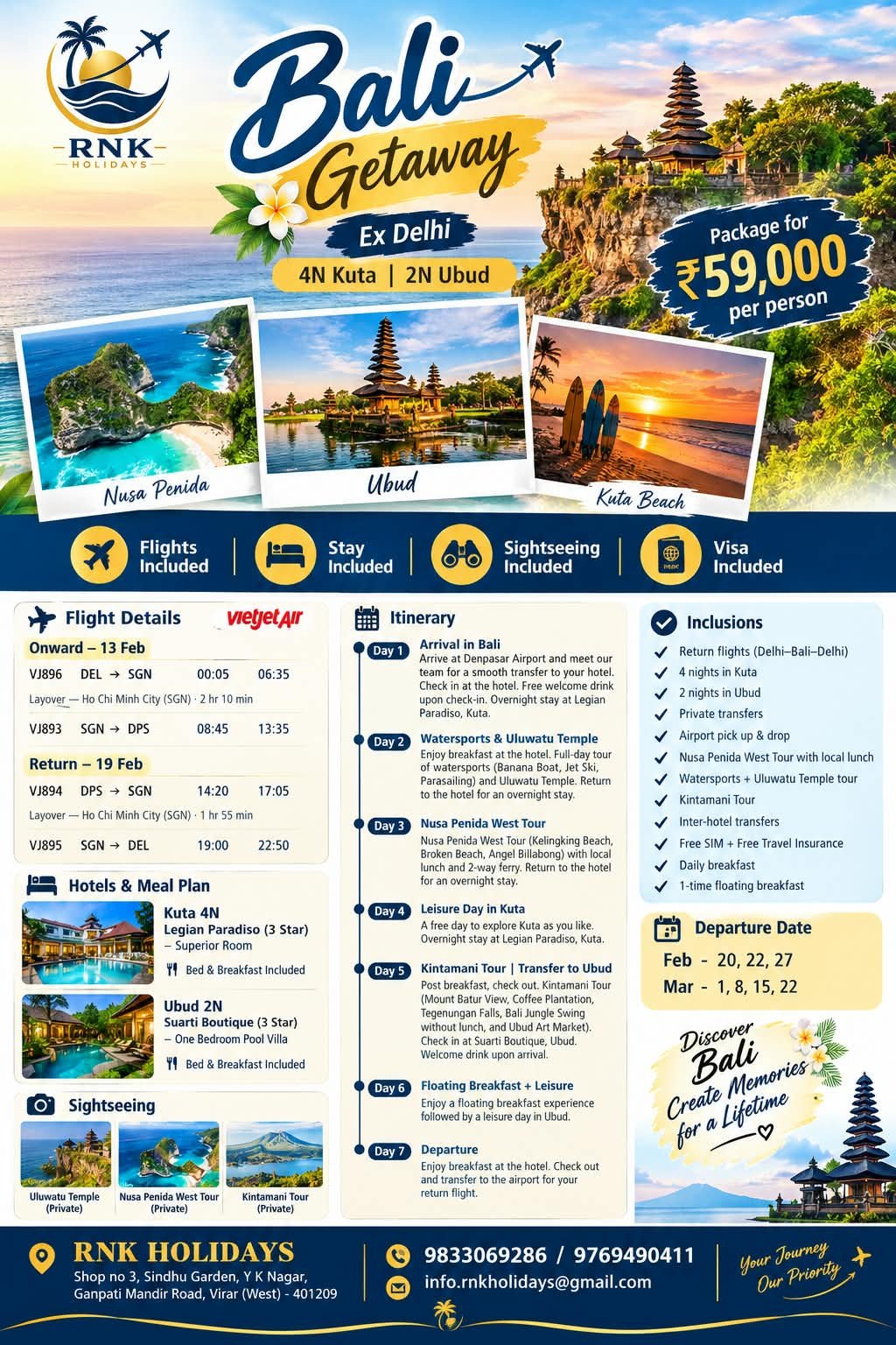 Bali Getaway: Ex Delhi